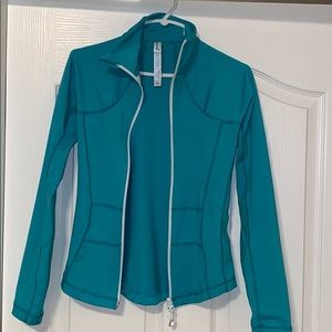 Turquoise triple flip athletic jacket